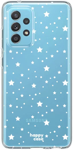 HappyCase Samsung Galaxy A52 / A52S Hoesje Flexibel TPU Sterretjes afbeelding 1