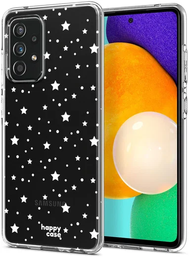 HappyCase Samsung Galaxy A52 / A52S Hoesje Flexibel TPU Sterretjes afbeelding 2