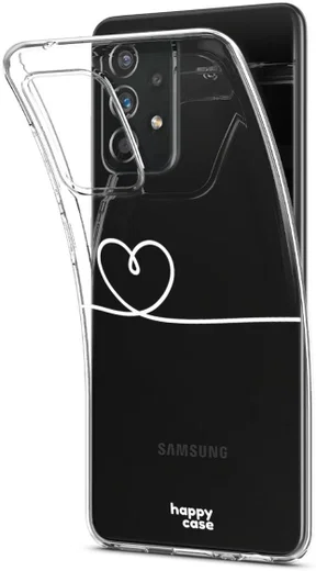 HappyCase Samsung Galaxy A52 / A52S Hoesje Flexibel TPU Hartje afbeelding 2