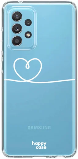 HappyCase Samsung Galaxy A52 / A52S Hoesje Flexibel TPU Hartje afbeelding 1
