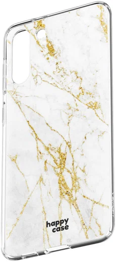 HappyCase Samsung Galaxy S21 Hoesje Flexibel TPU Wit Marmer Print afbeelding 8