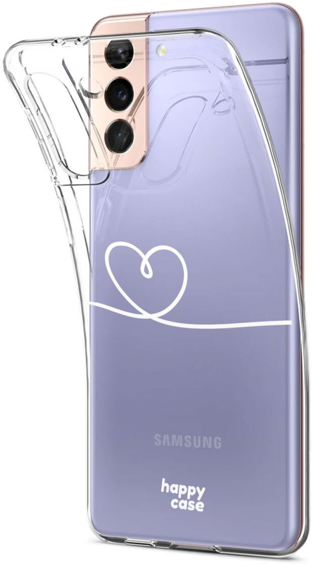 HappyCase Samsung Galaxy S21 Hoesje Flexibel TPU Hartje Print afbeelding 5