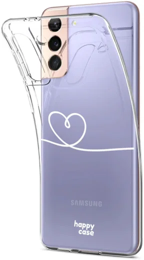 HappyCase Samsung Galaxy S21 Hoesje Flexibel TPU Hartje Print afbeelding 5