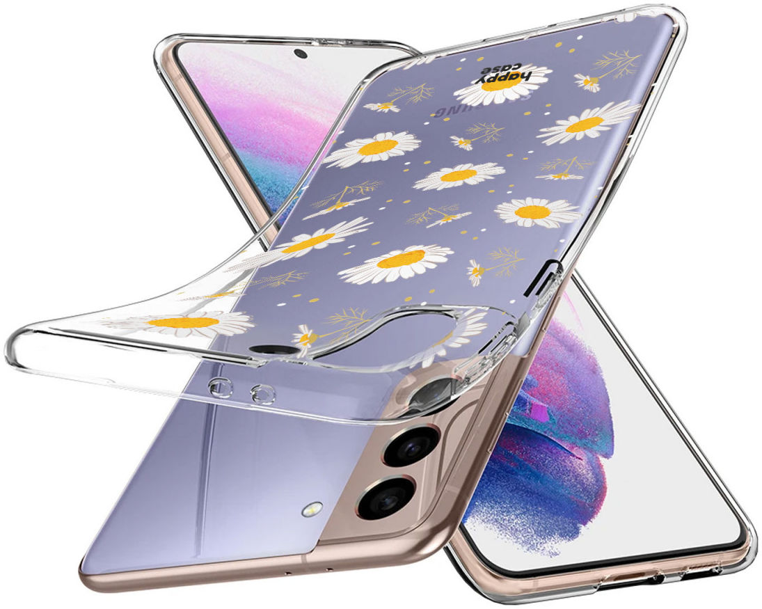 HappyCase Samsung S21 Plus Hoesje Flexibel TPU Bloemen Print afbeelding 6