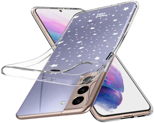 HappyCase Samsung S21 Plus Hoesje Flexibel TPU Sterretjes Print afbeelding 6