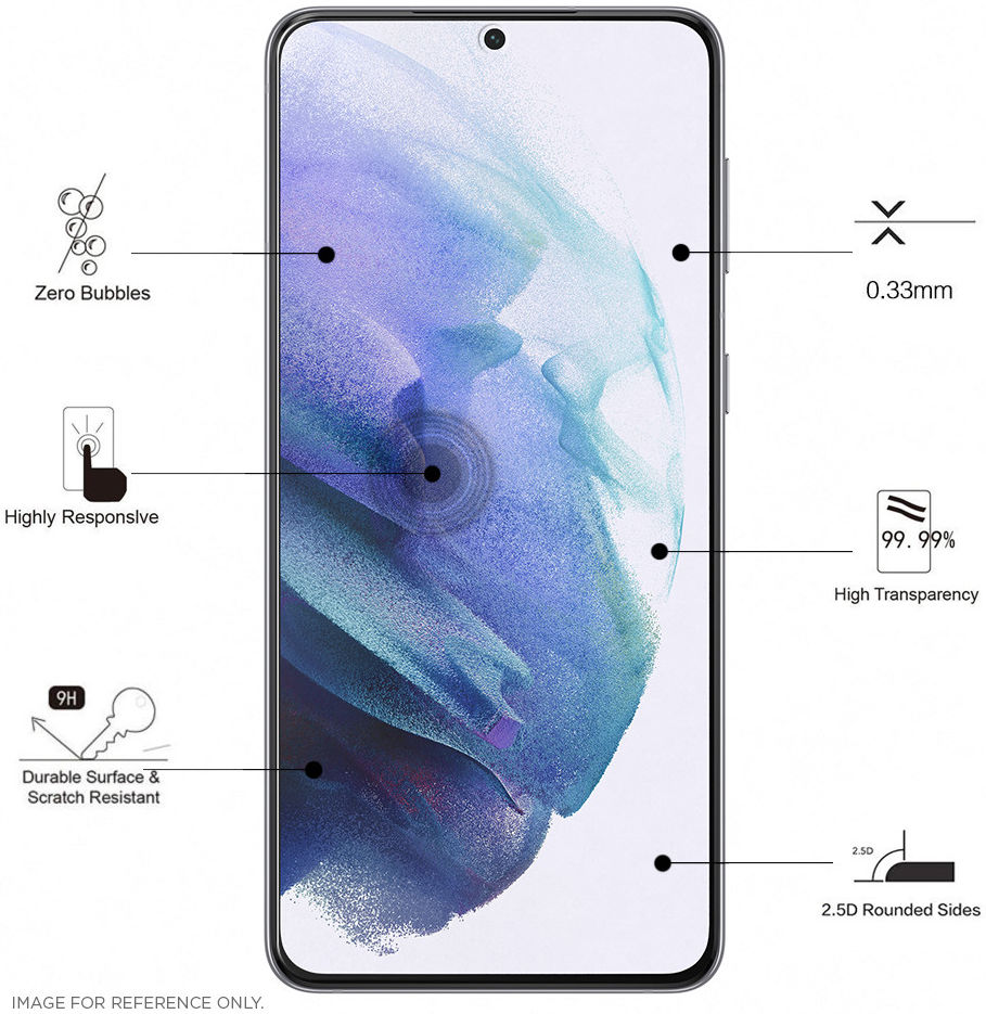 Eiger Samsung Galaxy S21 Plus Tempered Glass Case Friendly Plat afbeelding 3