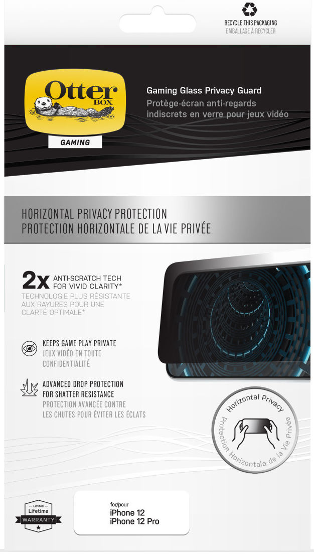OtterBox Gaming Series iPhone 12/12 Pro Screenprotector Privacy Glass afbeelding 7