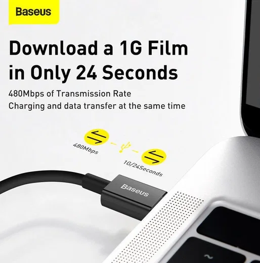 Baseus Superior Series USB-C naar Apple Lightning PD 20W 1 Meter Zwart afbeelding 4