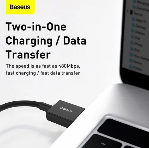 Baseus Superior Series USB-C naar Apple Lightning PD 20W 1 Meter Zwart afbeelding 5