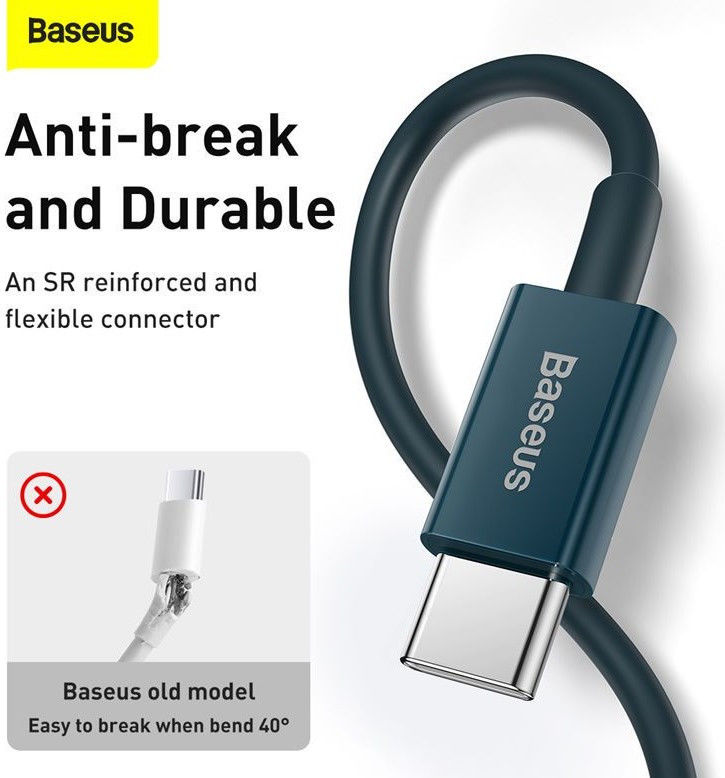Baseus Superior Series USB-C naar Apple Lightning PD 20W 2 Meter Blauw afbeelding 5