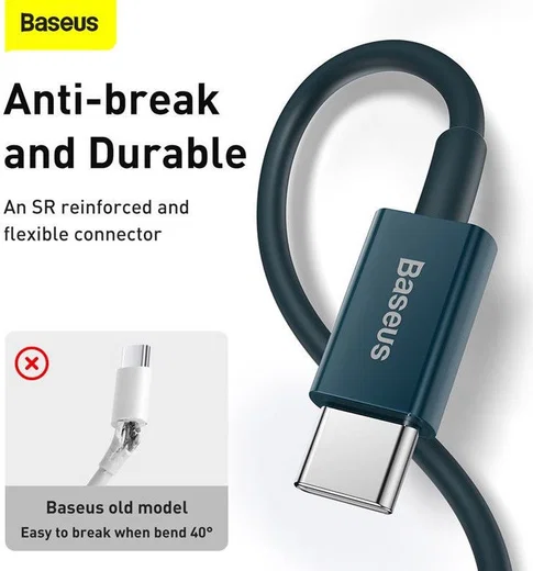 Baseus Superior Series USB-C naar Apple Lightning PD 20W 2 Meter Blauw afbeelding 5