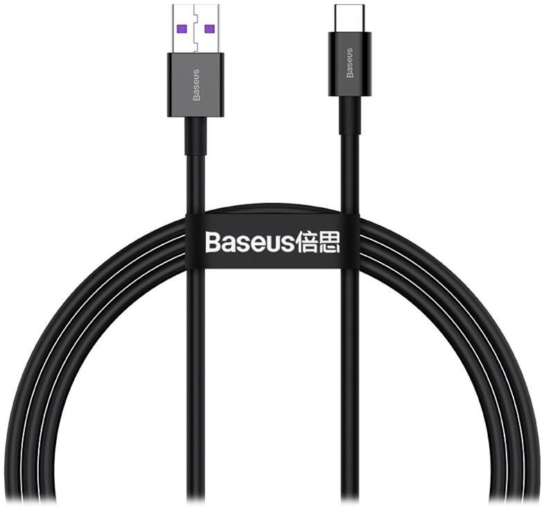 Baseus Superior Series USB-A naar USB-C Kabel 66 Watt 1 Meter Zwart afbeelding 2