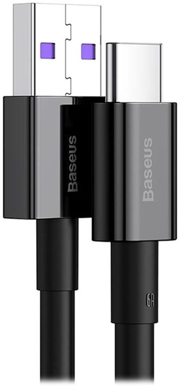 Baseus Superior Series USB-A naar USB-C Kabel 66 Watt 1 Meter Zwart afbeelding 1