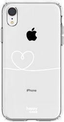 HappyCase Apple iPhone XR Hoesje Flexibel TPU Hartje Print afbeelding