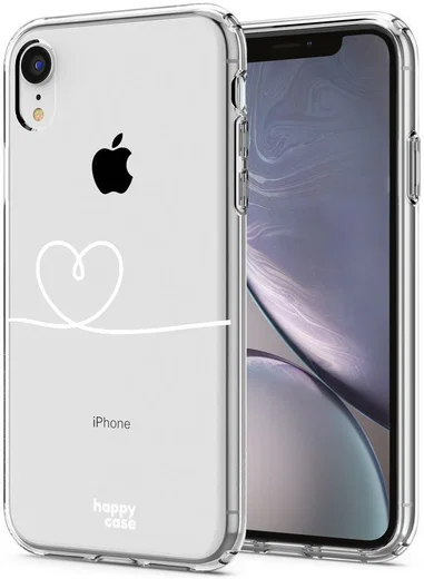HappyCase Apple iPhone XR Hoesje Flexibel TPU Hartje Print afbeelding 2
