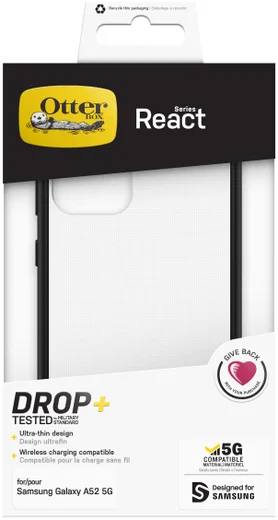 OtterBox React Samsung Galaxy A52 / A52S Hoesje Transparant Zwart afbeelding 8
