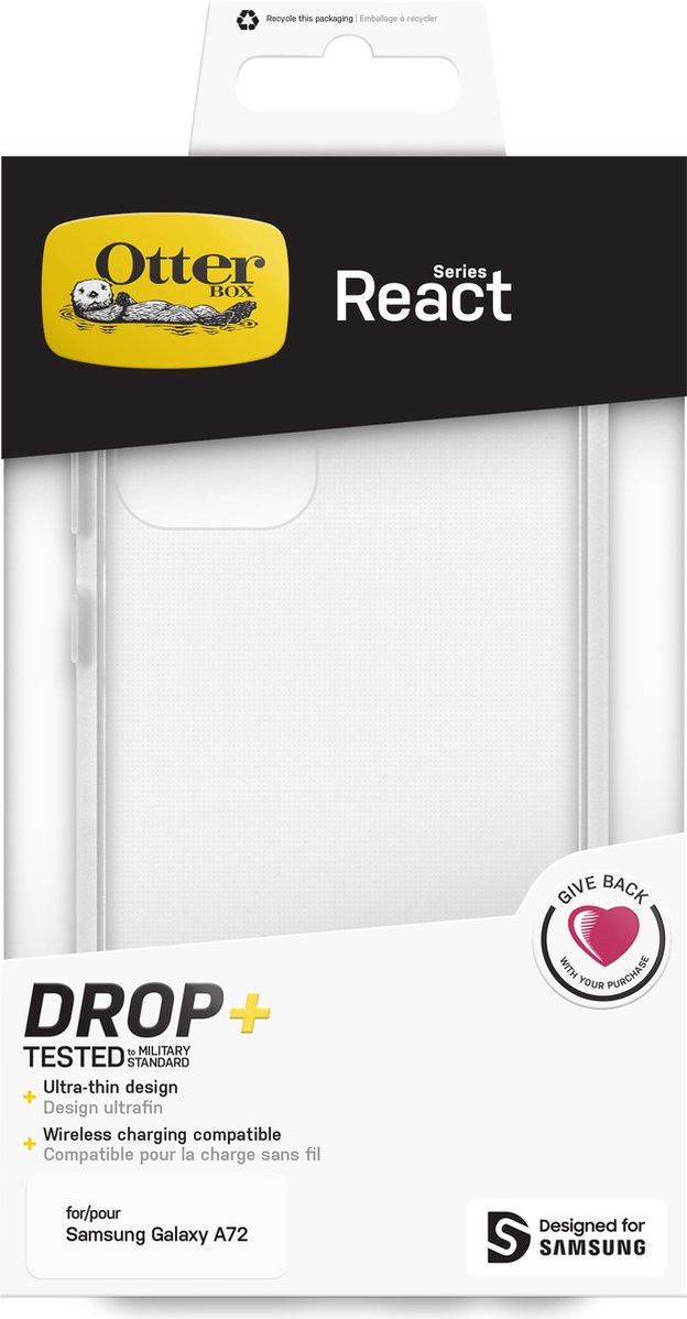 OtterBox React Samsung Galaxy A72 Hoesje Transparant afbeelding 8