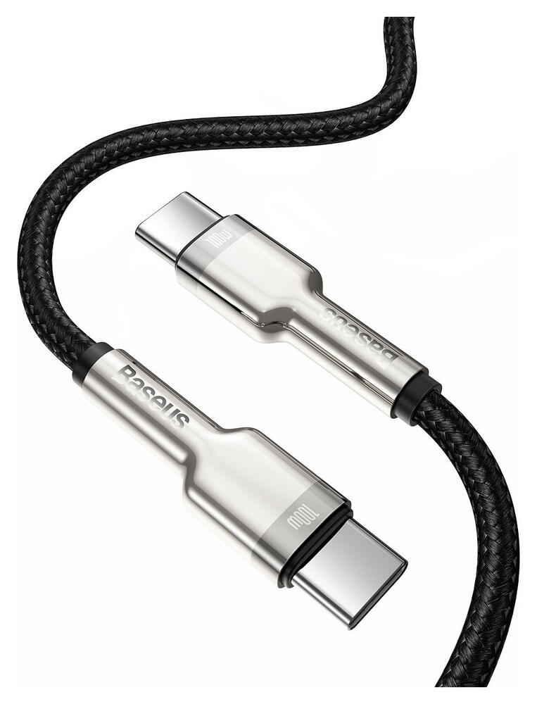 Baseus Cafule Series USB-C naar USB-C Kabel Metaal 100W 1m Zwart afbeelding 1