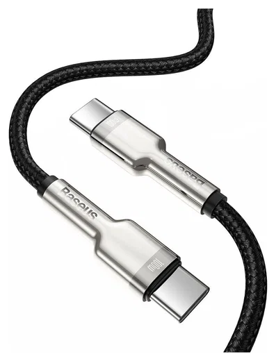 Baseus Cafule Series USB-C naar USB-C Kabel Metaal 100W 1m Zwart afbeelding 1