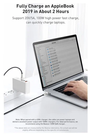 Baseus Cafule Series USB-C naar USB-C Kabel Metaal 100W 1m Zwart afbeelding 3