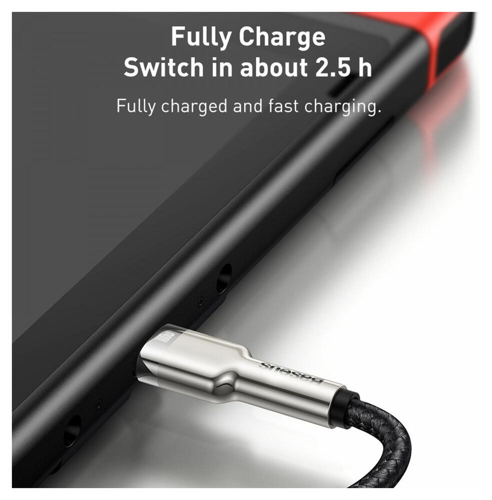 Baseus Cafule Series USB-C naar USB-C Kabel Metaal 100W 1m Zwart afbeelding 5