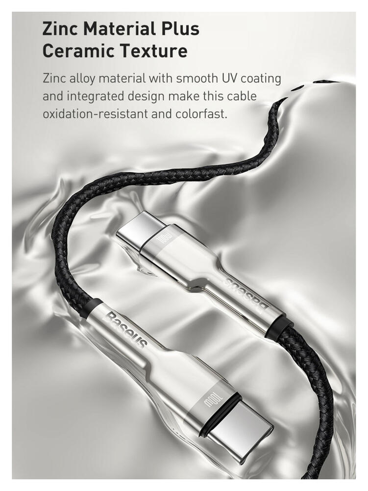 Baseus Cafule Series USB-C naar USB-C Kabel Metaal 100W 1m Zwart afbeelding 6