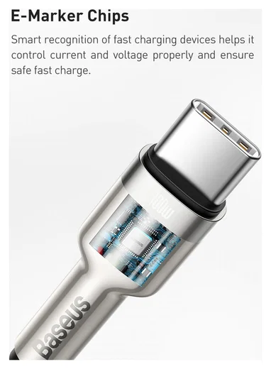 Baseus Cafule Series USB-C naar USB-C Kabel Metaal 100W 1m Zwart afbeelding 8
