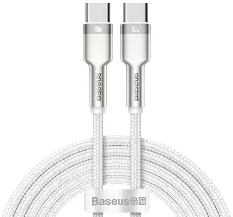 Baseus Cafule Series USB-C naar USB-C Kabel Metaal 100W 2m Wit afbeelding 1