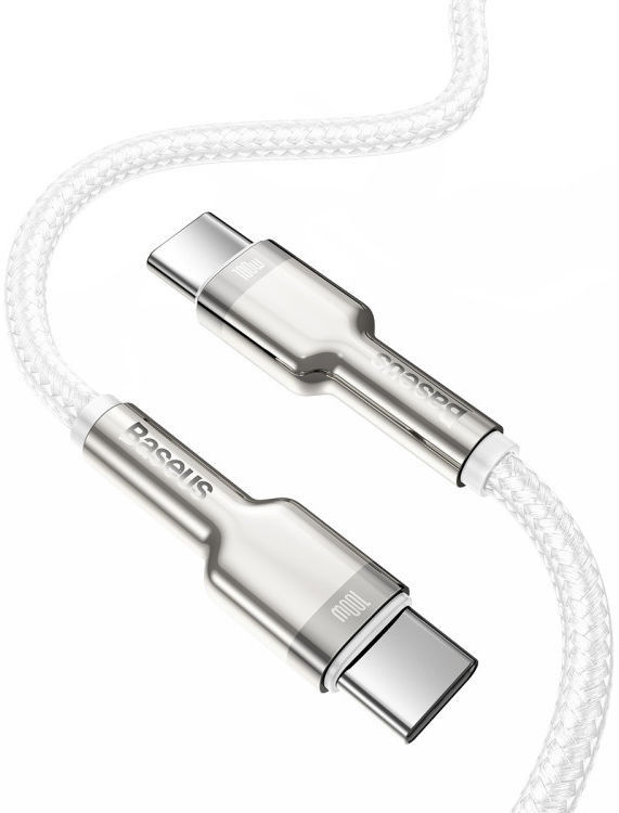 Baseus Cafule Series USB-C naar USB-C Kabel Metaal 100W 2m Wit afbeelding 2