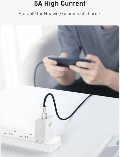 Baseus Cafule Series USB-C naar USB-C Kabel Metaal 100W 2m Wit afbeelding 5