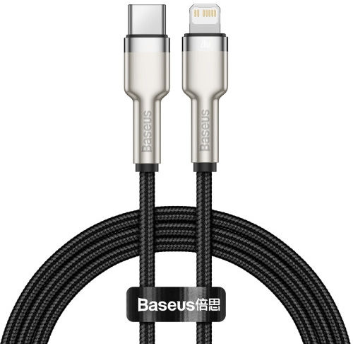 Baseus Cafule Series USB-C naar Apple Lightning Kabel PD 20W 1m Zwart afbeelding 1