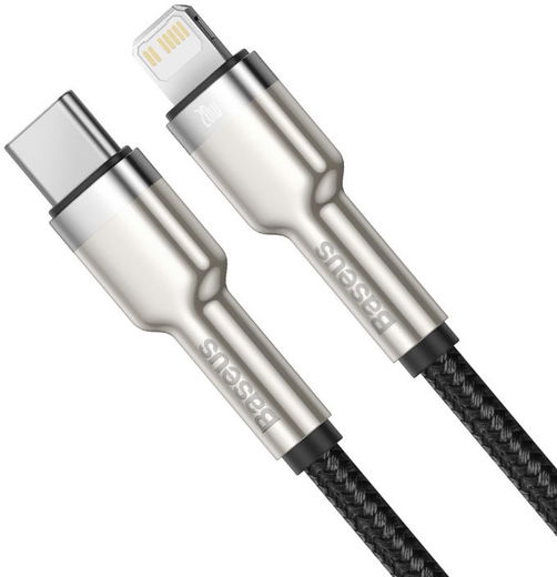 Baseus Cafule Series USB-C naar Apple Lightning Kabel PD 20W 1m Zwart afbeelding 2