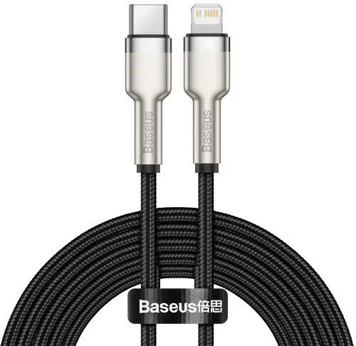 Baseus Cafule Series USB-C naar Apple Lightning Kabel PD 20W 2m Zwart afbeelding 1