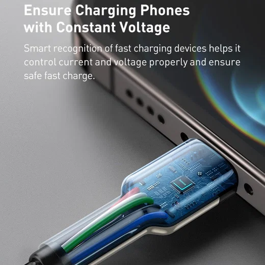 Baseus Cafule Series USB-C naar Apple Lightning Kabel PD 20W 2m Wit afbeelding 8