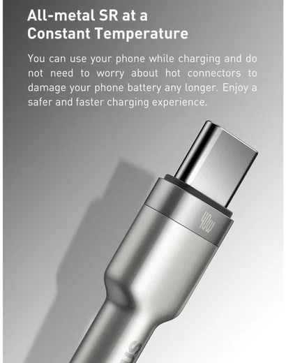 Baseus Cafule Series USB naar USB-C Kabel Metaal 40W 2m Wit afbeelding 8