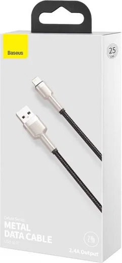 Baseus Cafule Series USB-A naar Lightning Kabel 25cm Metaal Zwart afbeelding 9
