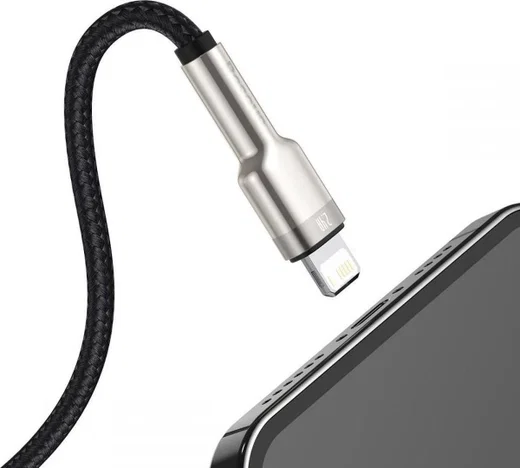Baseus Cafule Series USB-A naar Lightning Kabel 25cm Metaal Zwart afbeelding 4