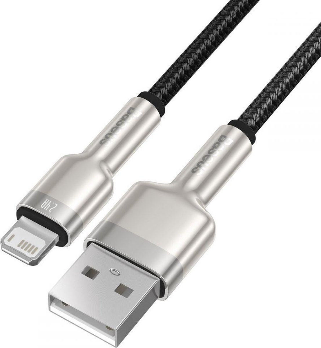 Baseus Cafule Series USB-A naar Lightning Kabel 25cm Metaal Zwart afbeelding 5