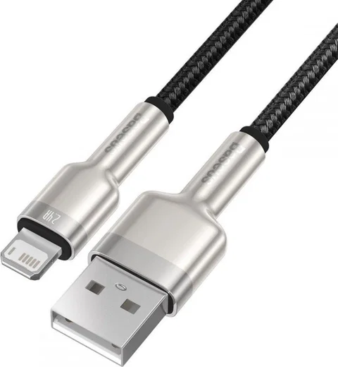 Baseus Cafule Series USB-A naar Lightning Kabel 25cm Metaal Zwart afbeelding 5