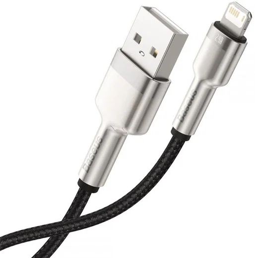 Baseus Cafule Series USB-A naar Lightning Kabel 2 Meter Metaal Zwart afbeelding 5