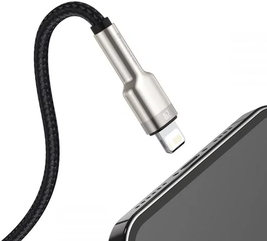 Baseus Cafule Series USB-A naar Lightning Kabel 2 Meter Metaal Zwart afbeelding 6