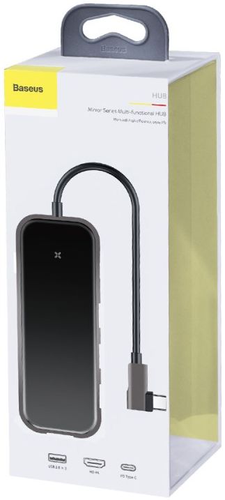 Baseus USB-C / USB / HDMI Hub 60W 5 Poorten voor Laptop/MacBook Grijs afbeelding 15