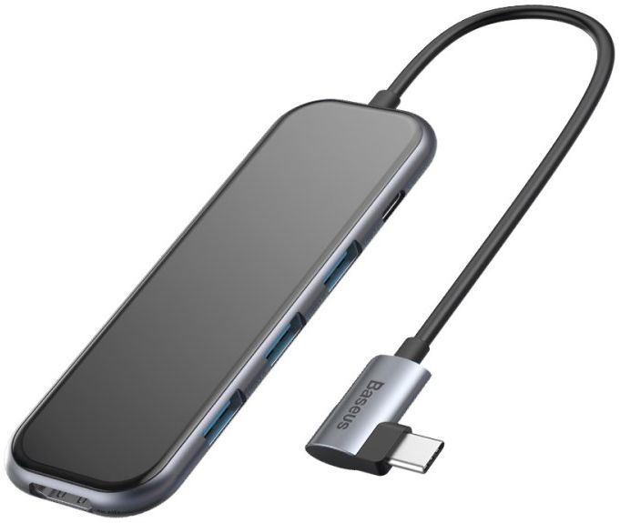 Baseus USB-C / USB / HDMI Hub 60W 5 Poorten voor Laptop/MacBook Grijs afbeelding 4