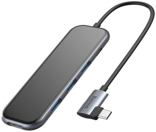 Baseus USB-C / USB / HDMI Hub 60W 5 Poorten voor Laptop/MacBook Grijs afbeelding 4