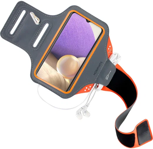 Mobiparts Comfort Fit Armband Samsung Galaxy A32 5G Sporthoesje Oranje afbeelding 2