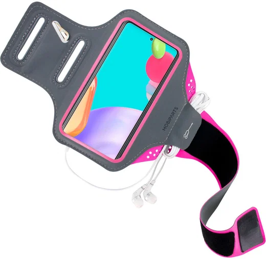 Mobiparts Comfort Fit Armband Samsung A52 / A52S Sporthoesje Roze afbeelding 2