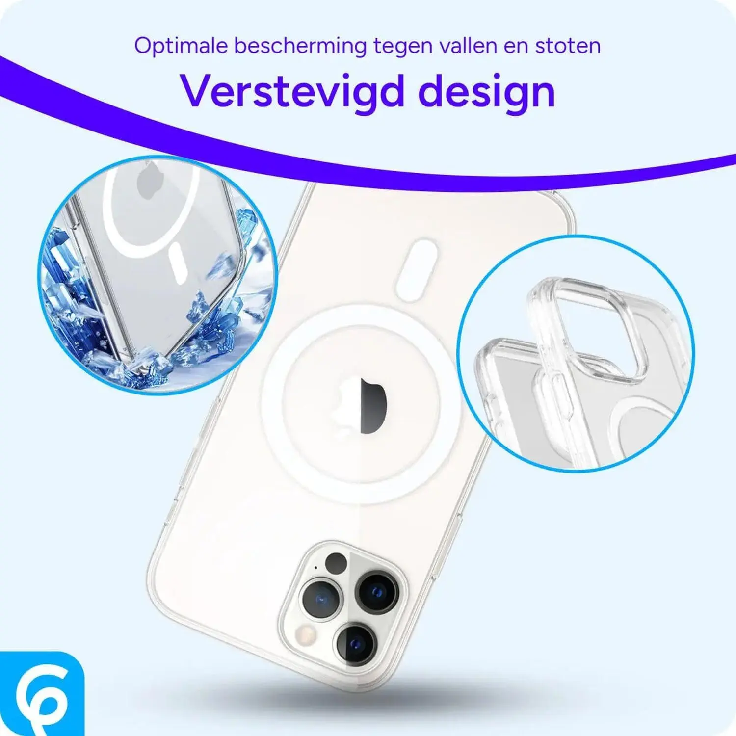 Apple iPhone 12 / 12 Pro Hoesje MagSafe Dun TPU Back Cover Transparant afbeelding 4