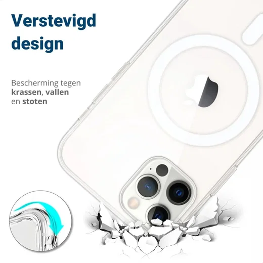 Apple iPhone 12 Pro Max Hoesje MagSafe Dun TPU Back Cover Transparant afbeelding 3
