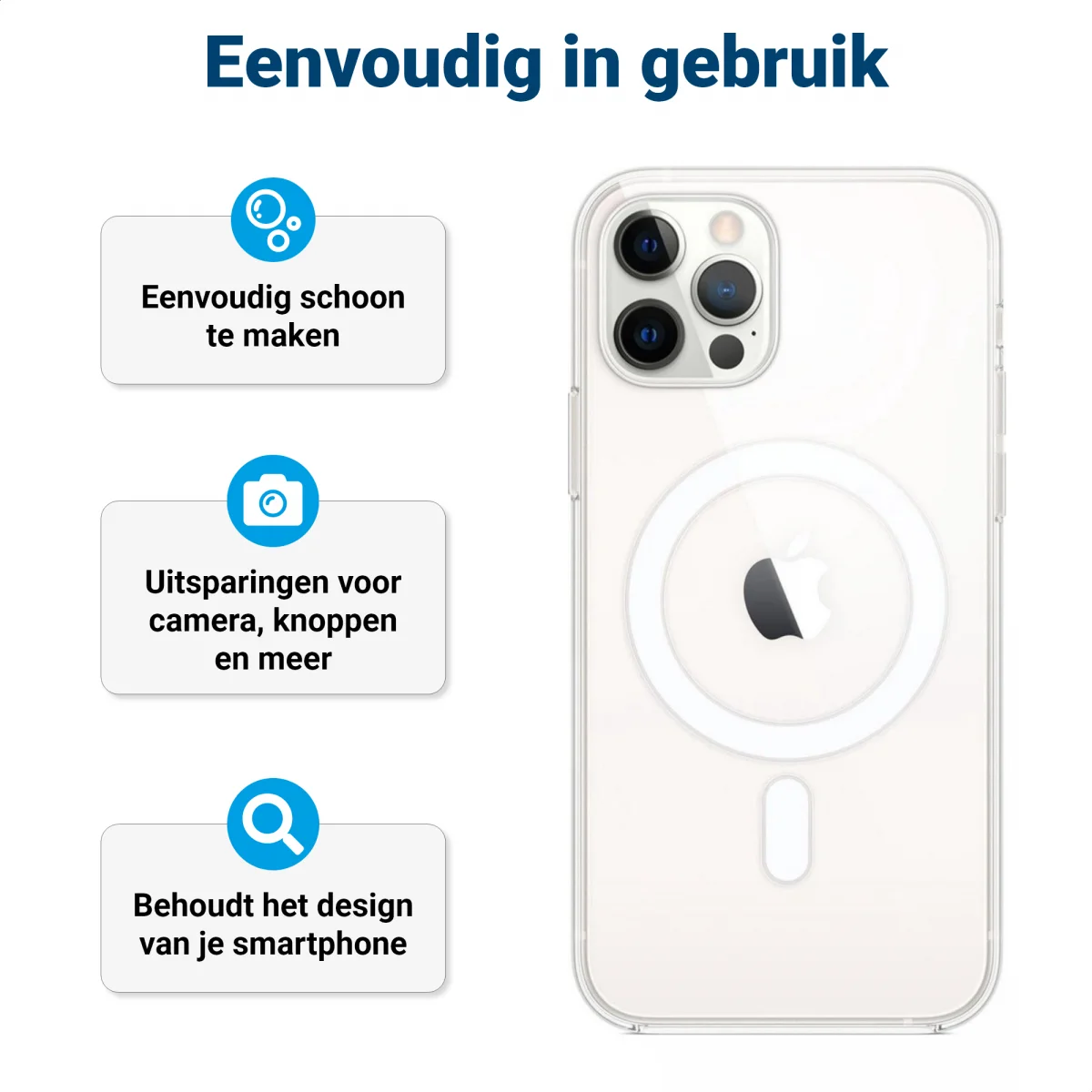 Apple iPhone 12 Pro Max Hoesje voor MagSafe Dun TPU Transparant afbeelding 6