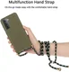 Samsung Galaxy S21 Plus Hoesje Back Cover Flexibel TPU met Koord Groen afbeelding 3